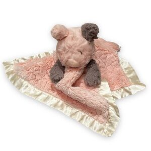 Mary Meyer Baby Pig Character Blanket Security Lovey Satin Pink Plush